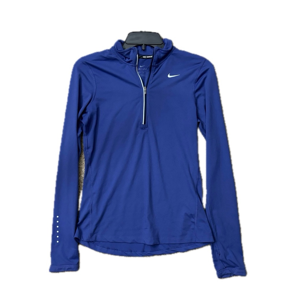 Nike Running Half Zip Dri Fit Royal Blue Workout Jacket Long Sleeve Size XS